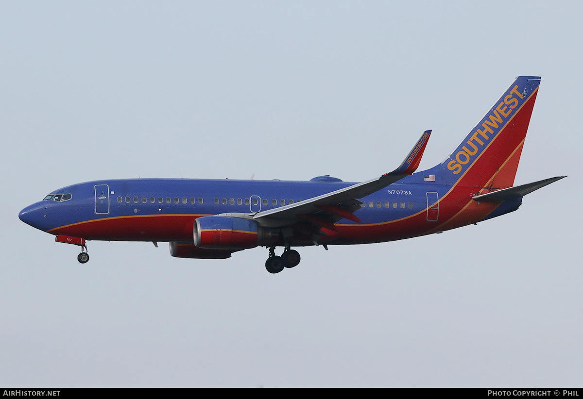 Aircraft Photo of N707SA | Boeing 737-7H4 | Southwest Airlines | AirHistory.net #266909