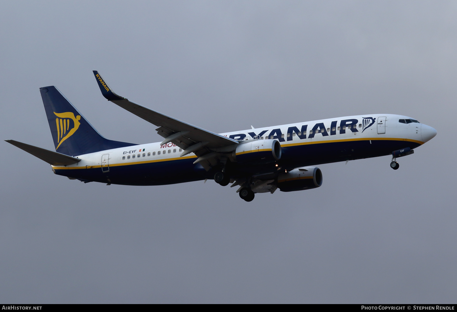 Aircraft Photo of EI-EVF | Boeing 737-8AS | Ryanair | AirHistory.net #267002