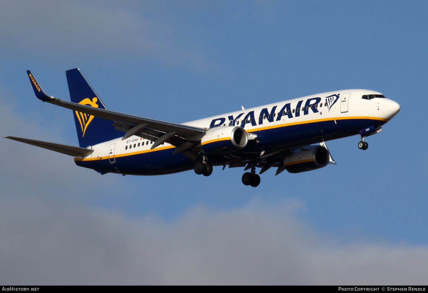 Aircraft Photo of EI-GXG | Boeing 737-800 | Ryanair | AirHistory.net #267058