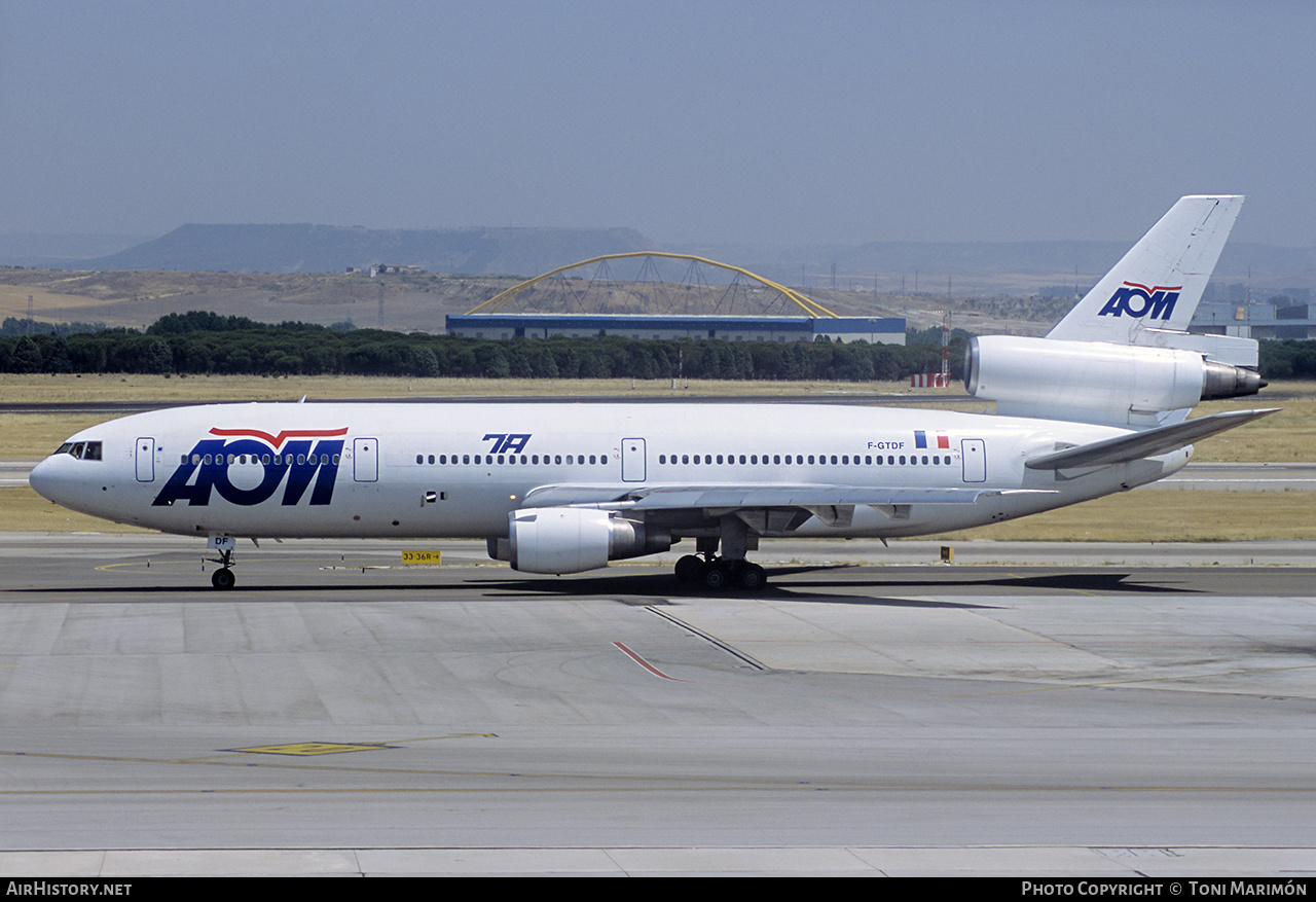 Aircraft Photo of F-GTDF | McDonnell Douglas DC-10-30 | AOM French Airlines | AirHistory.net #267093