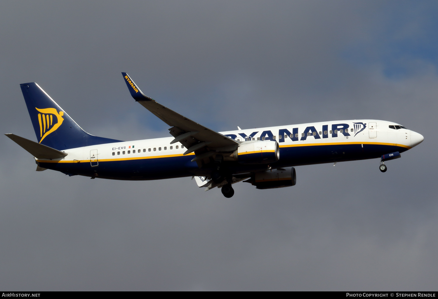 Aircraft Photo of EI-EVS | Boeing 737-8AS | Ryanair | AirHistory.net #267107