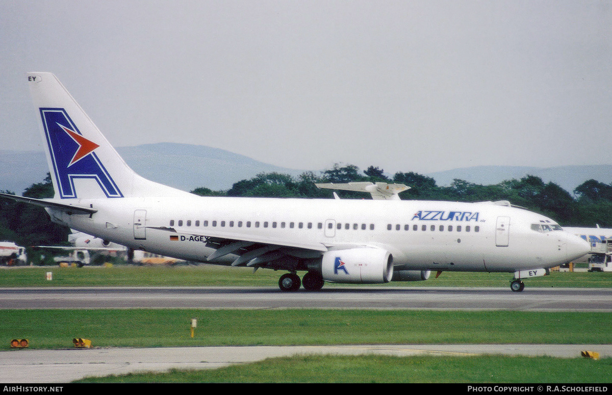 Aircraft Photo of D-AGEY | Boeing 737-73S | Azzurra Air | AirHistory.net #267117