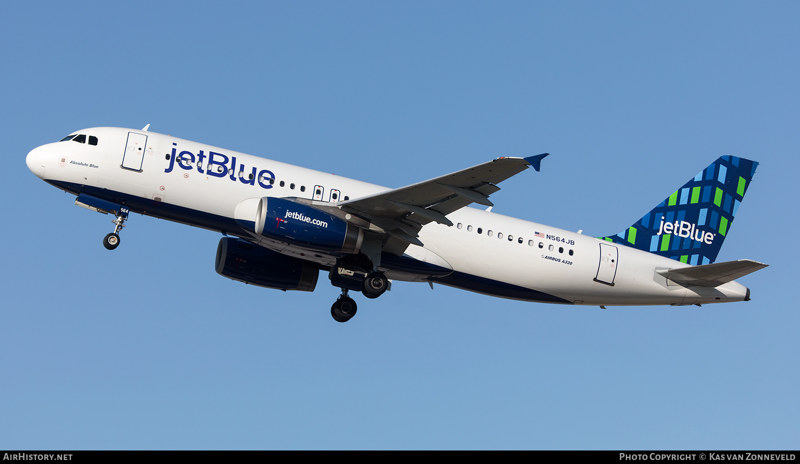 Aircraft Photo of N564JB | Airbus A320-232 | JetBlue Airways | AirHistory.net #267203