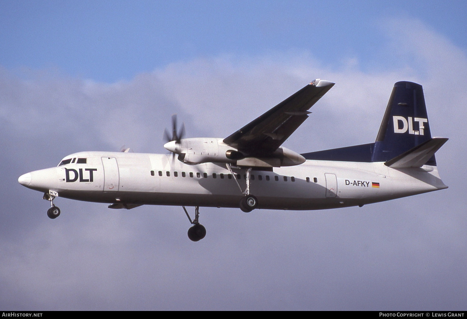 Aircraft Photo of D-AFKY | Fokker 50 | DLT - Deutsche Luftverkehrsgesellschaft | AirHistory.net #267225