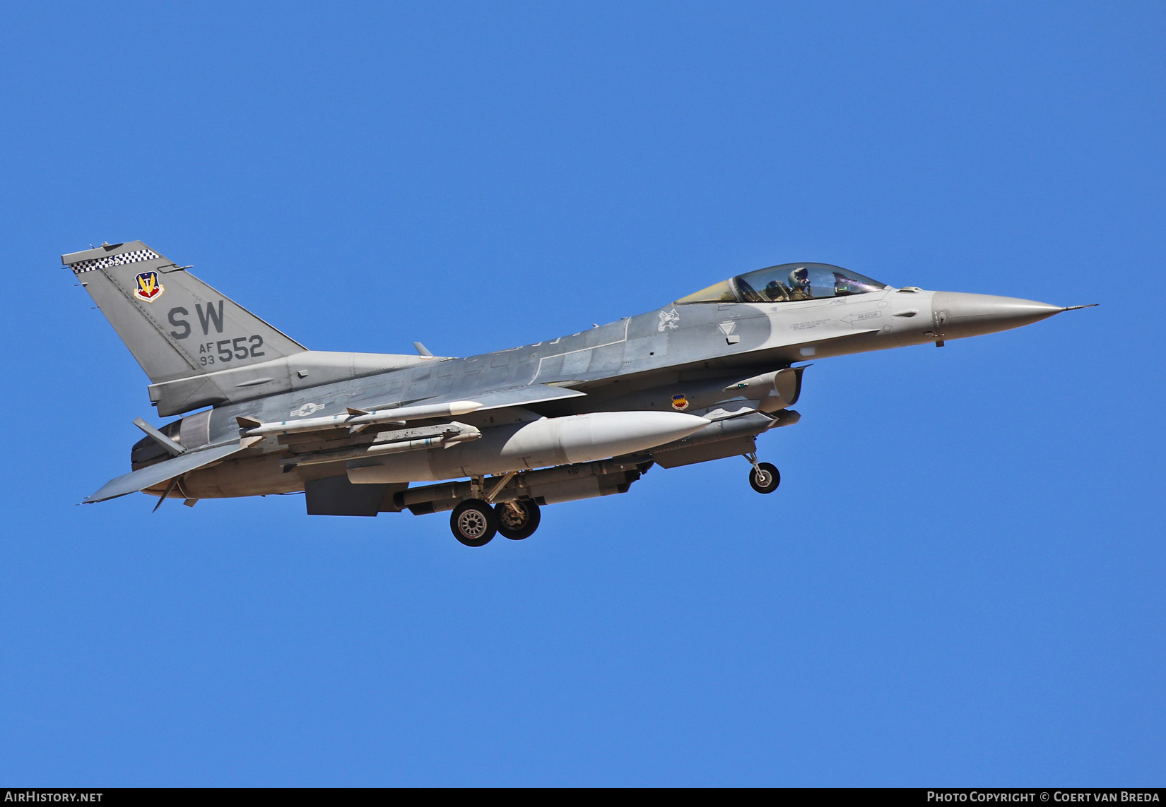 Aircraft Photo of 93-0552 / AF93-552 | Lockheed Martin F-16CM Fighting Falcon | USA - Air Force | AirHistory.net #267238