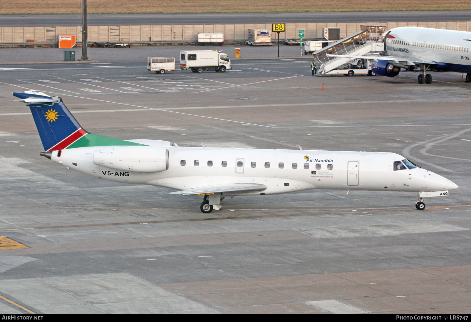 Aircraft Photo of V5-ANG | Embraer ERJ-135ER (EMB-135ER) | Air Namibia | AirHistory.net #267277