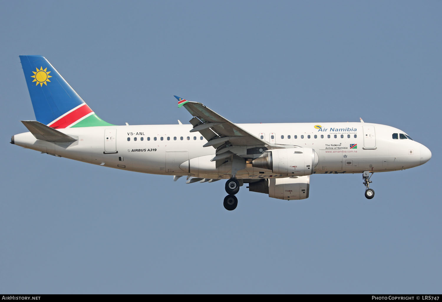 Aircraft Photo of V5-ANL | Airbus A319-112 | Air Namibia | AirHistory.net #267339