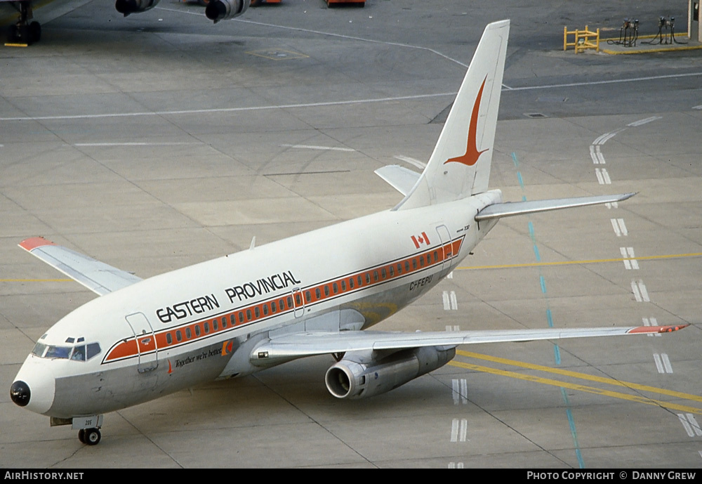 Aircraft Photo of C-FEPU | Boeing 737-2E1 | Eastern Provincial Airways - EPA | AirHistory.net #267380