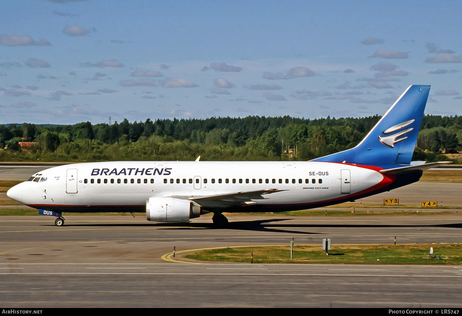 Aircraft Photo of SE-DUS | Boeing 737-3Y0 | Braathens | AirHistory.net #267542