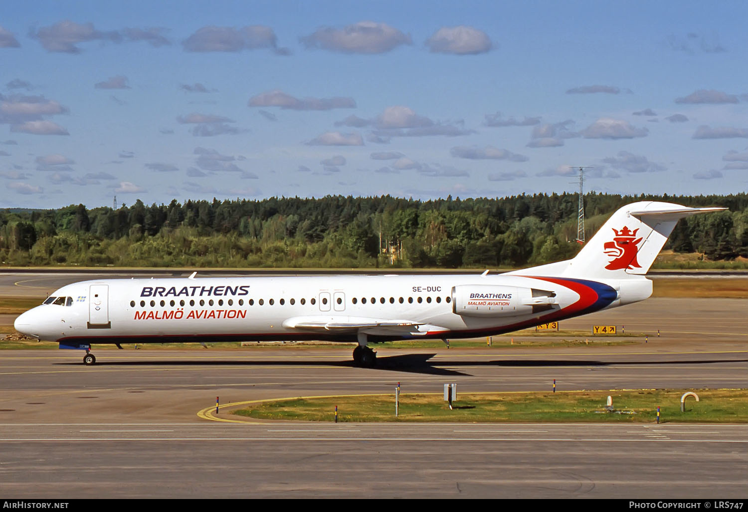 Aircraft Photo of SE-DUC | Fokker 100 (F28-0100) | Braathens Malmö Aviation | AirHistory.net #267575