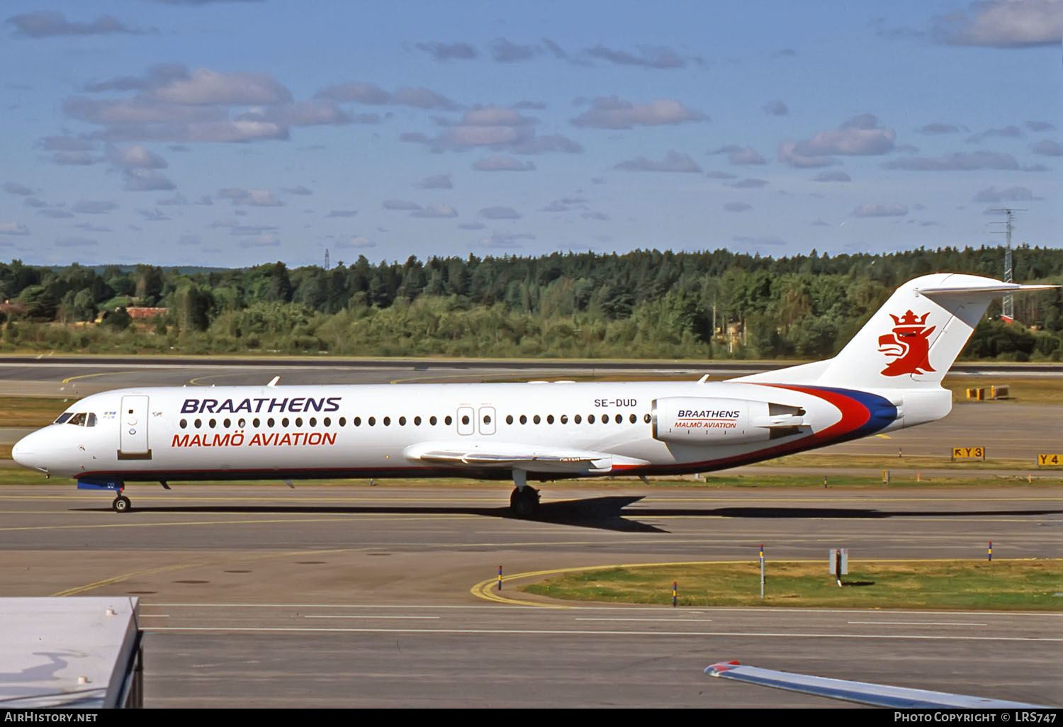 Aircraft Photo of SE-DUD | Fokker 100 (F28-0100) | Braathens Malmö Aviation | AirHistory.net #267577