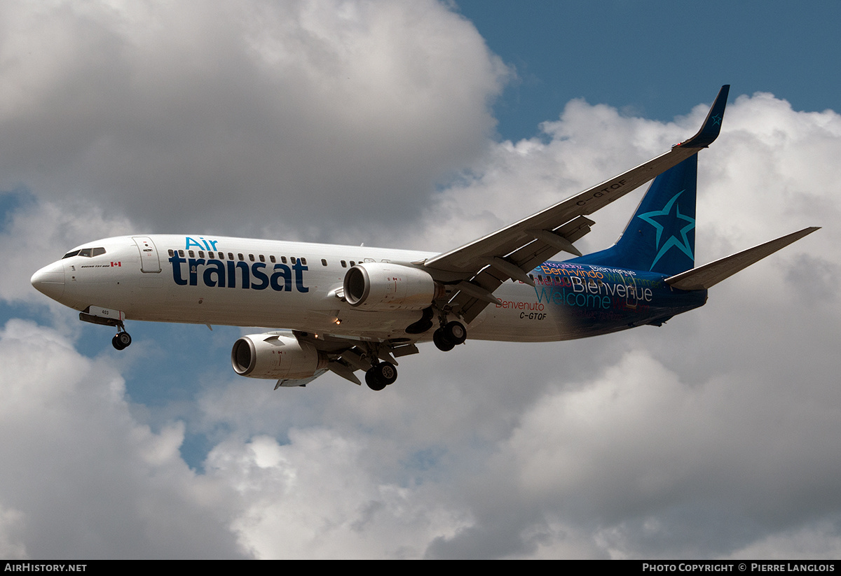 Aircraft Photo of C-GTQF | Boeing 737-8Q8 | Air Transat | AirHistory.net #267582