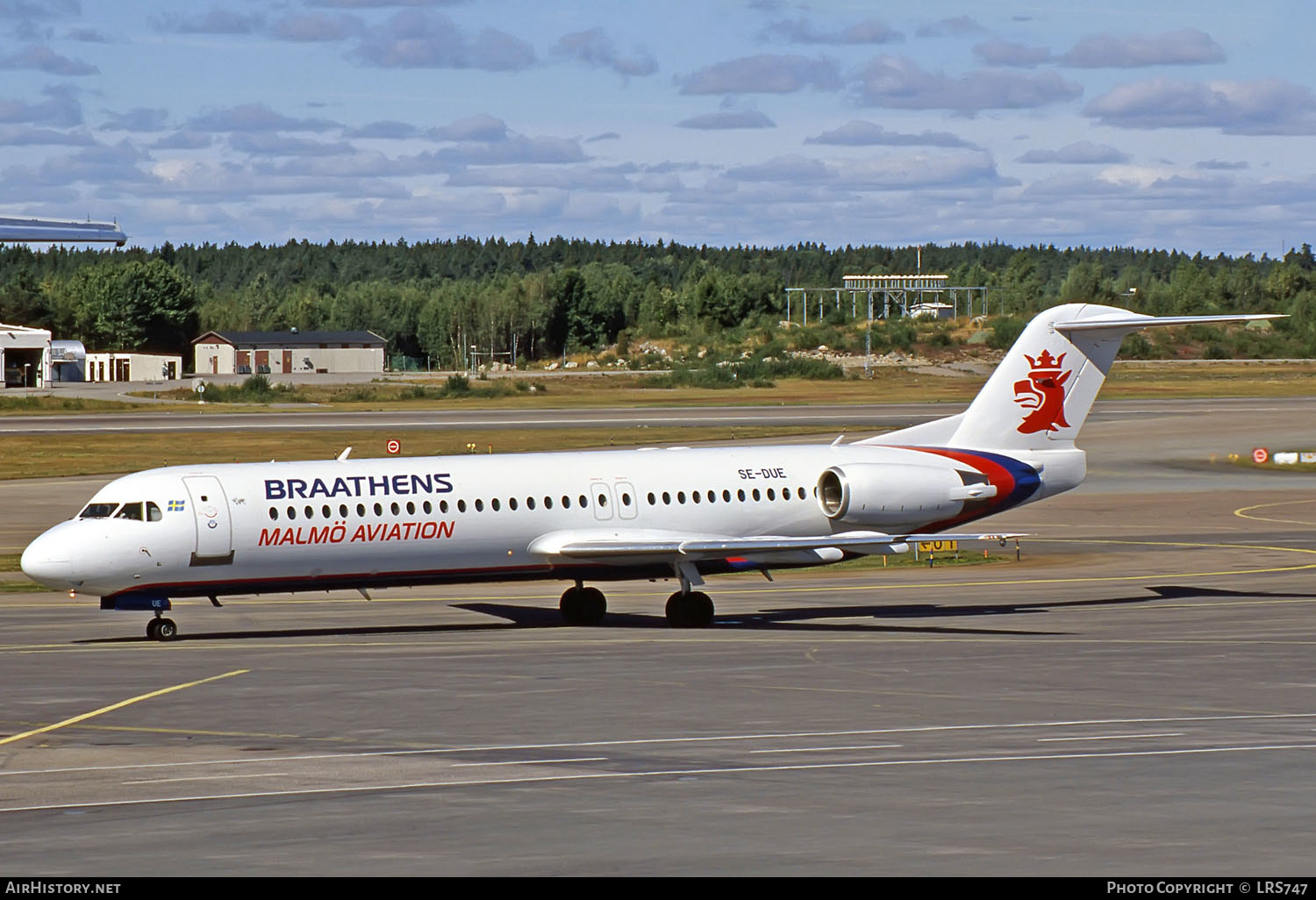 Aircraft Photo of SE-DUE | Fokker 100 (F28-0100) | Braathens Malmö Aviation | AirHistory.net #267587