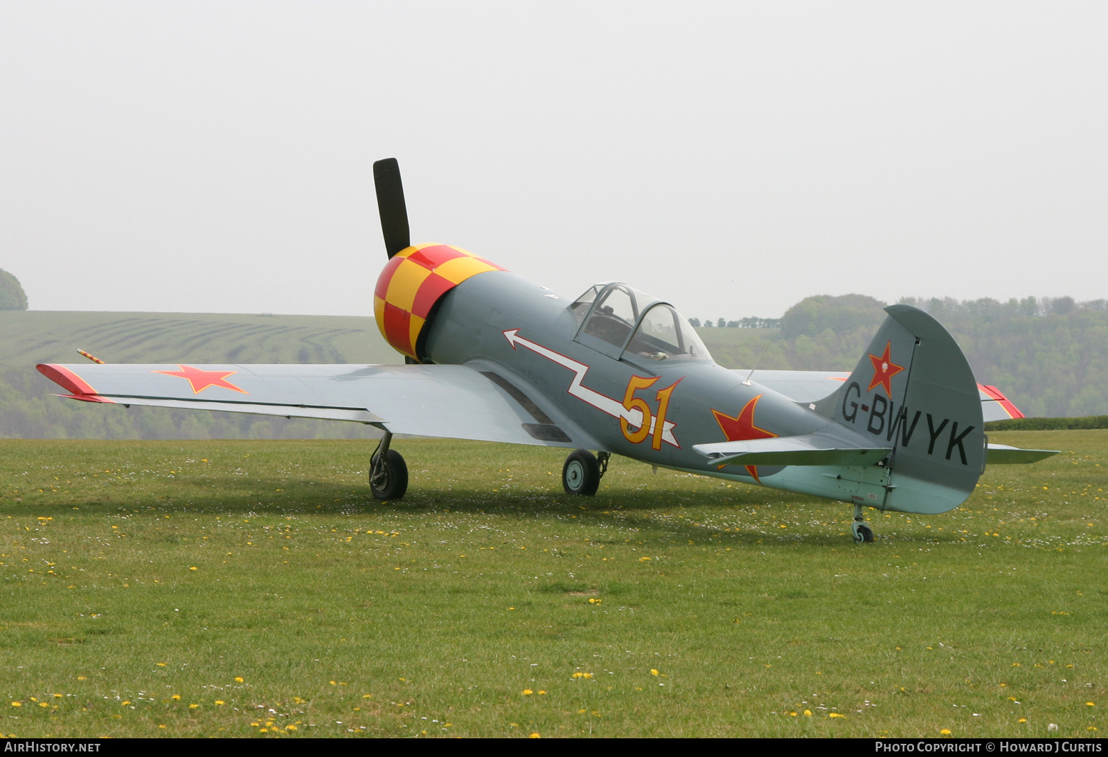 Aircraft Photo of G-BWYK / 51 yellow | Yakovlev Yak-50 | Soviet Union - Air Force | AirHistory.net #267687