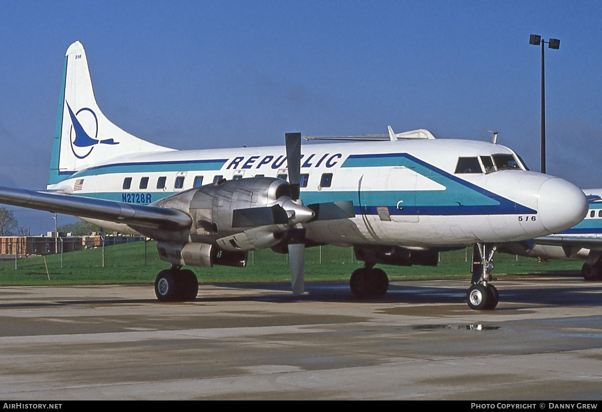 Aircraft Photo of N2728R | Convair 580 | Republic Airlines | AirHistory.net #267709
