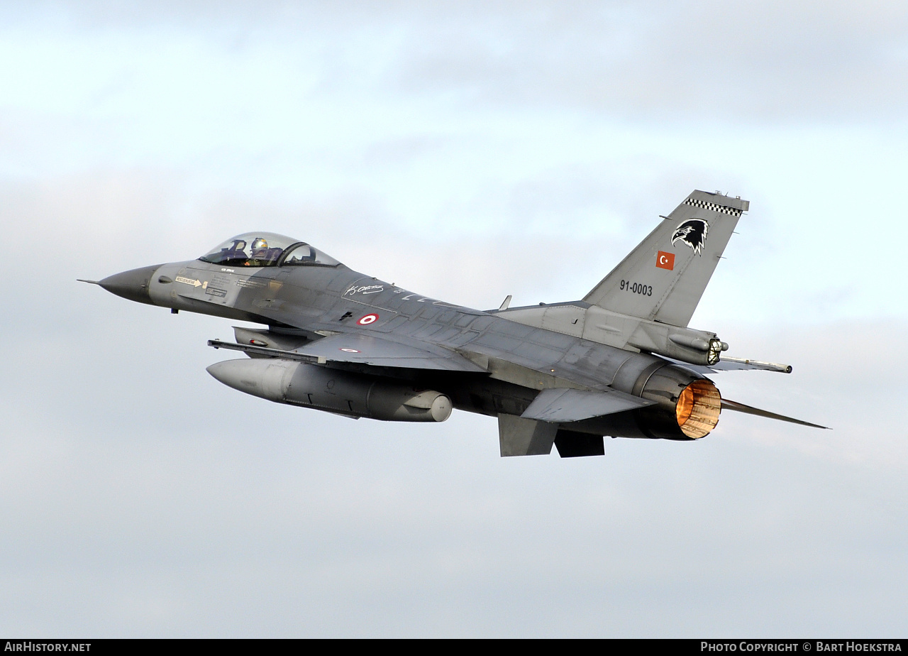 Aircraft Photo of 91-0003 | General Dynamics F-16C Fighting Falcon | Turkey - Air Force | AirHistory.net #267941