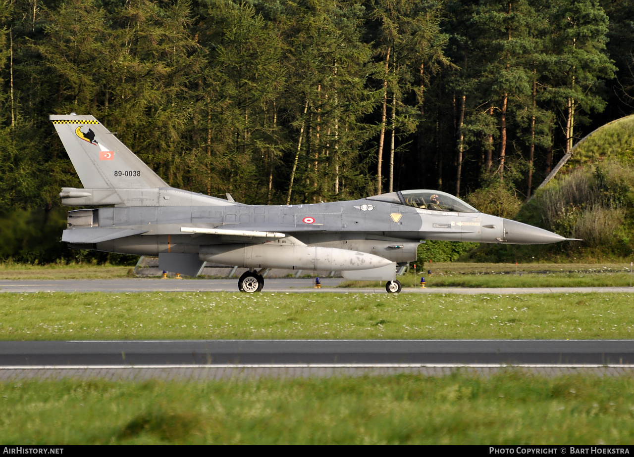 Aircraft Photo of 89-0038 | General Dynamics F-16CG Fighting Falcon | Turkey - Air Force | AirHistory.net #267945