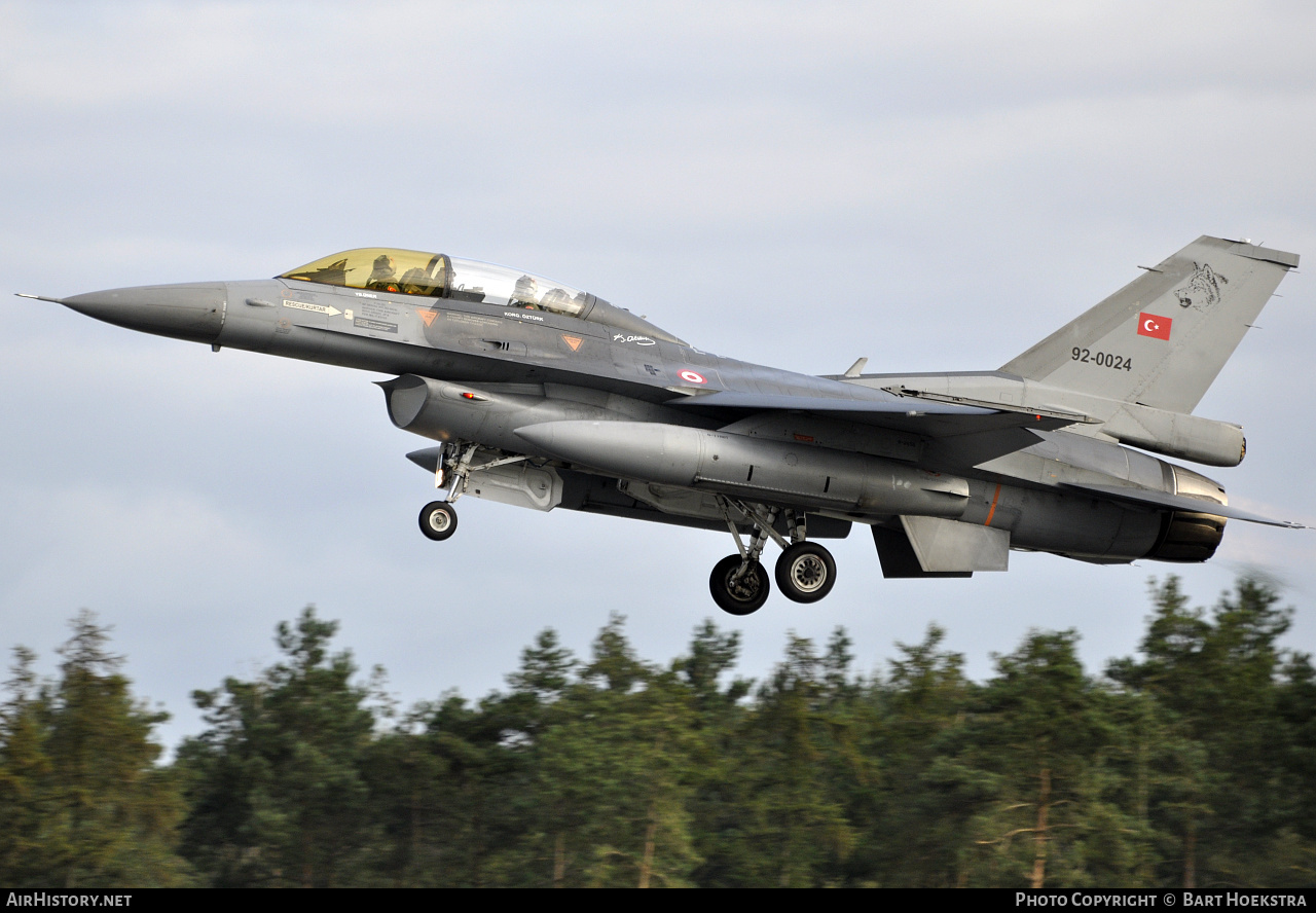 Aircraft Photo of 92-0024 | Lockheed F-16DG Fighting Falcon | Turkey - Air Force | AirHistory.net #267951