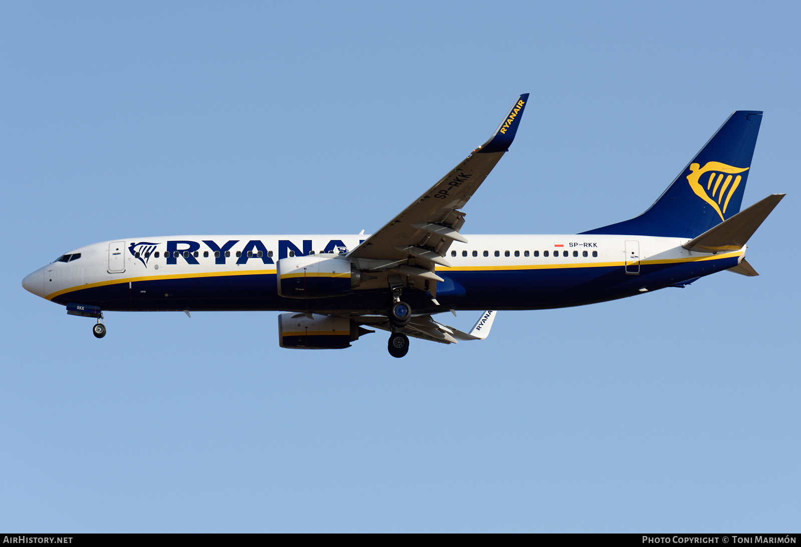 Aircraft Photo of SP-RKK | Boeing 737-800 | Ryanair | AirHistory.net #267963