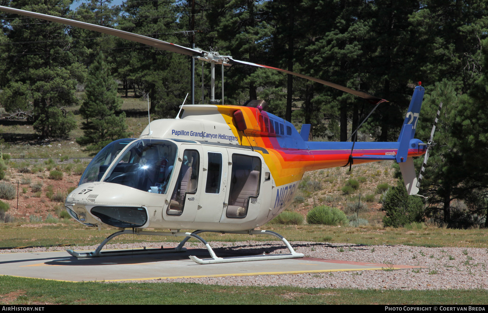 Aircraft Photo of N10761 | Bell 206L-1 LongRanger II | Papillon Grand Canyon Helicopters | AirHistory.net #267968