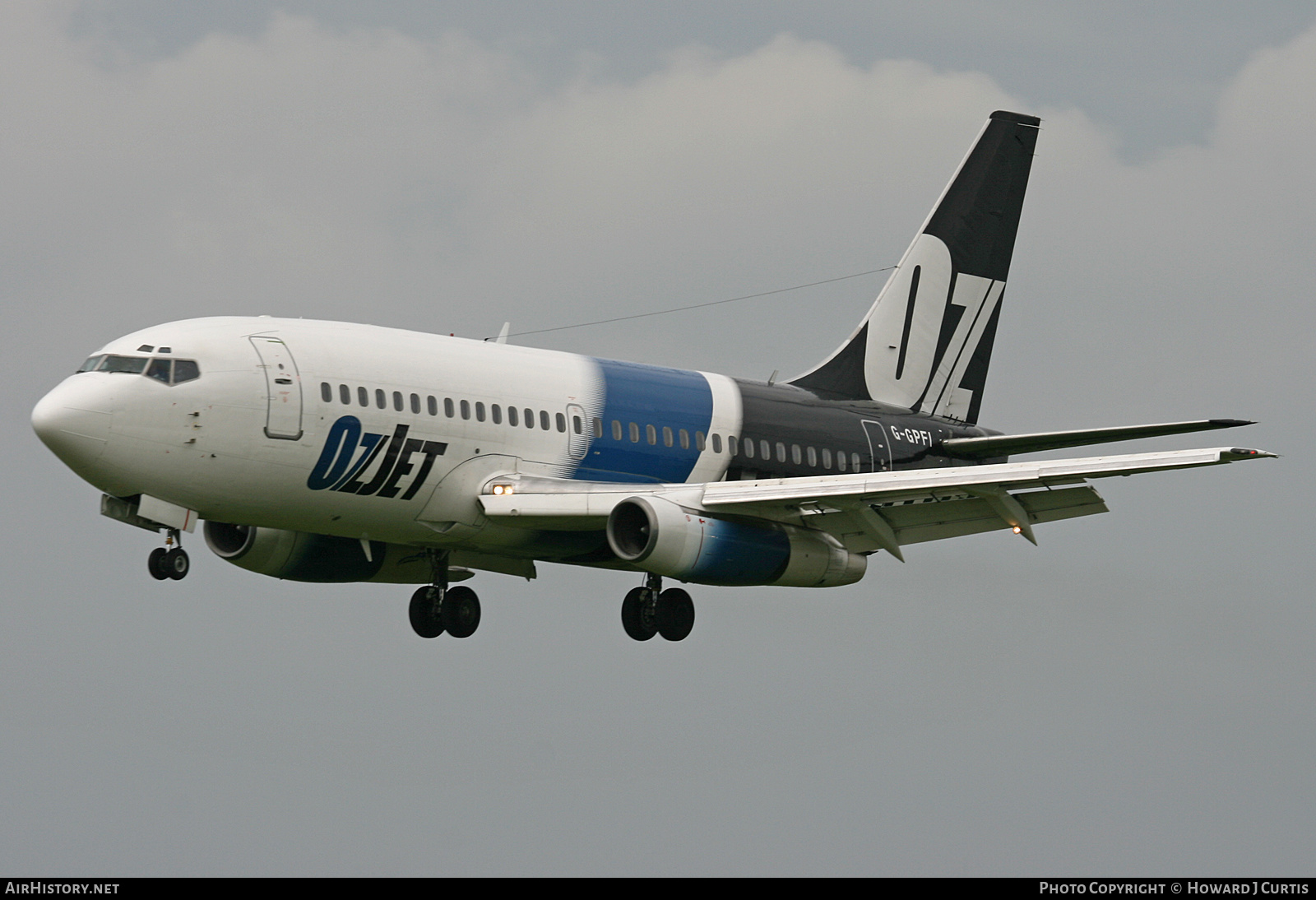 Aircraft Photo of G-GPFI | Boeing 737-229/Adv | OzJet Airlines | AirHistory.net #268101