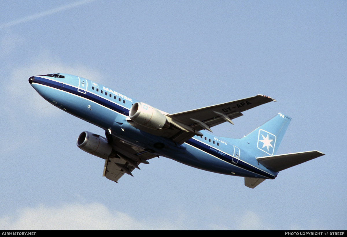 Aircraft Photo of OY-APA | Boeing 737-5L9 | Maersk Air | AirHistory.net #268113