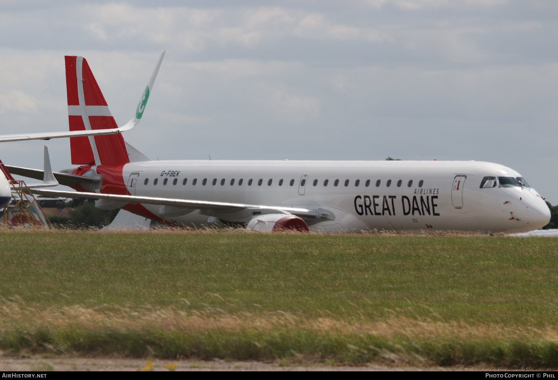 Aircraft Photo of G-FBEK | Embraer 195LR (ERJ-190-200LR) | Great Dane Airlines | AirHistory.net #268258