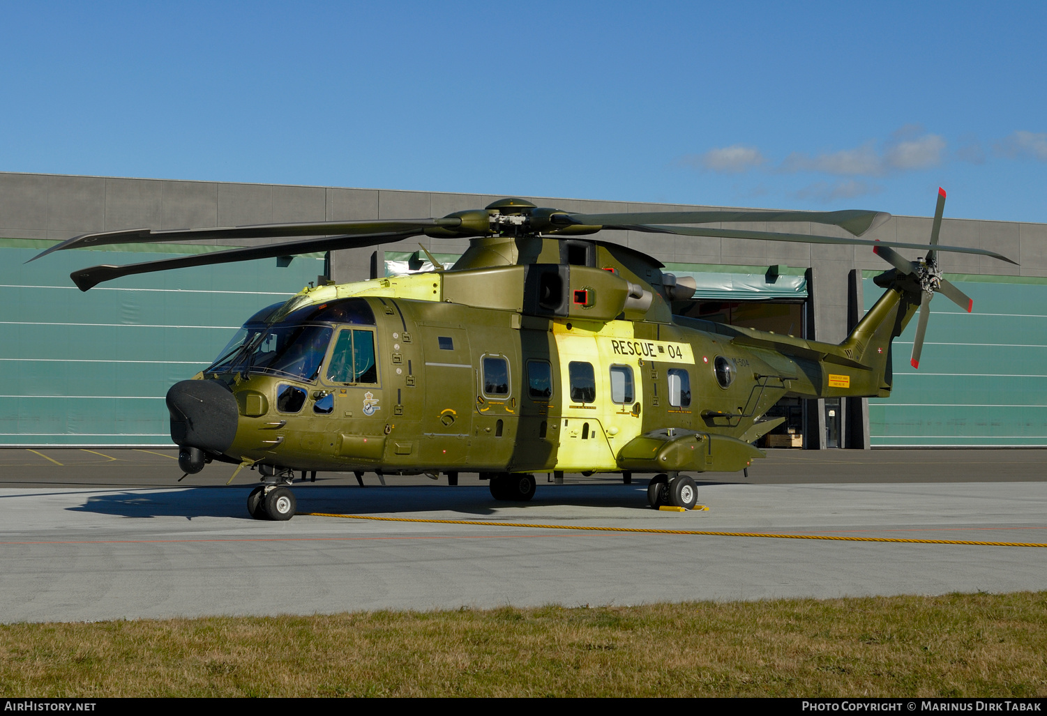 Aircraft Photo of M-504 | AgustaWestland EH101-512 Merlin Joint Supporter | Denmark - Air Force | AirHistory.net #268330