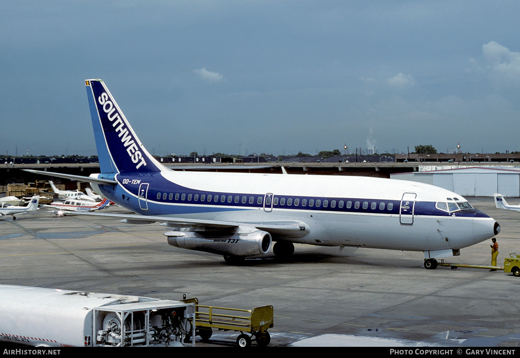 Aircraft Photo of OO-TEM | Boeing 737-2Q8/Adv | Southwest Airlines | AirHistory.net #268379