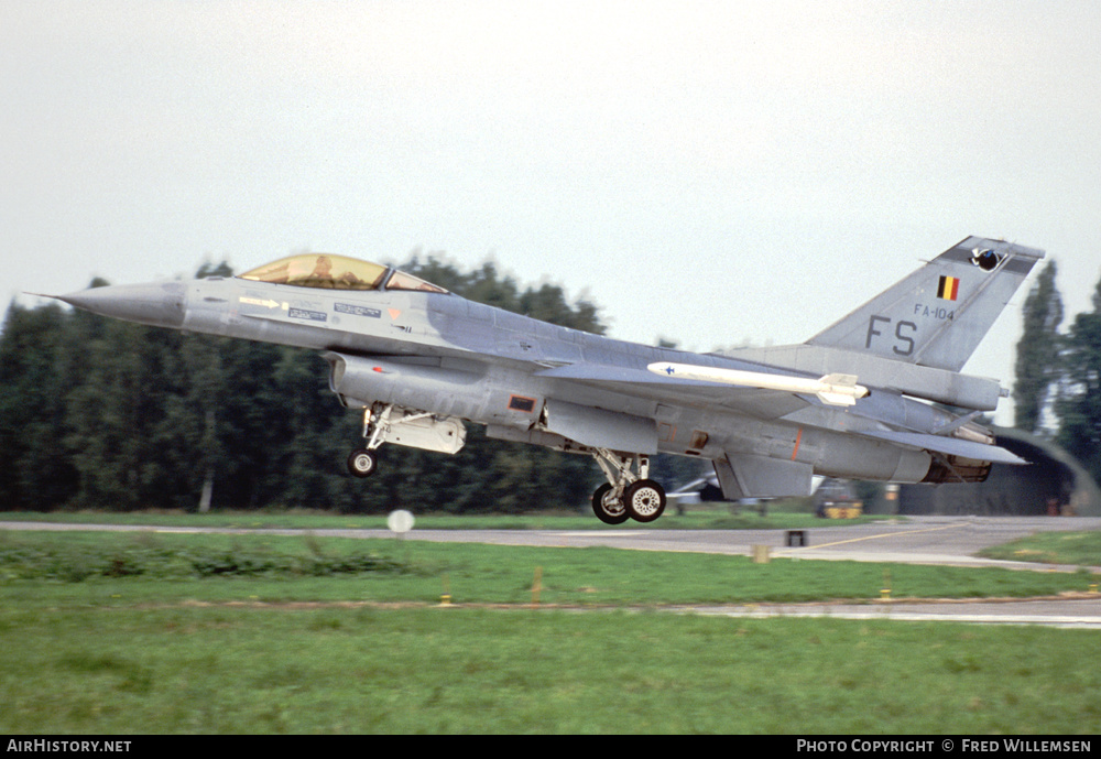 Aircraft Photo of FA-104 | General Dynamics F-16A Fighting Falcon | Belgium - Air Force | AirHistory.net #268496