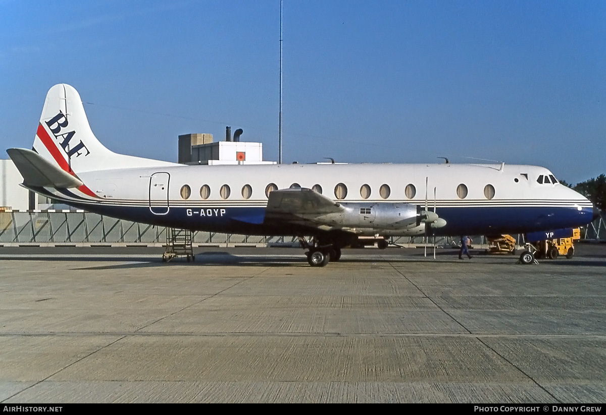 Aircraft Photo of G-AOYP | Vickers 806 Viscount | British Air Ferries - BAF | AirHistory.net #268512