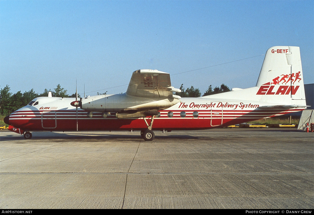 Aircraft Photo of G-BEYF | Handley Page HPR-7 Herald 401 | Elan Overnight Delivery System | AirHistory.net #268513