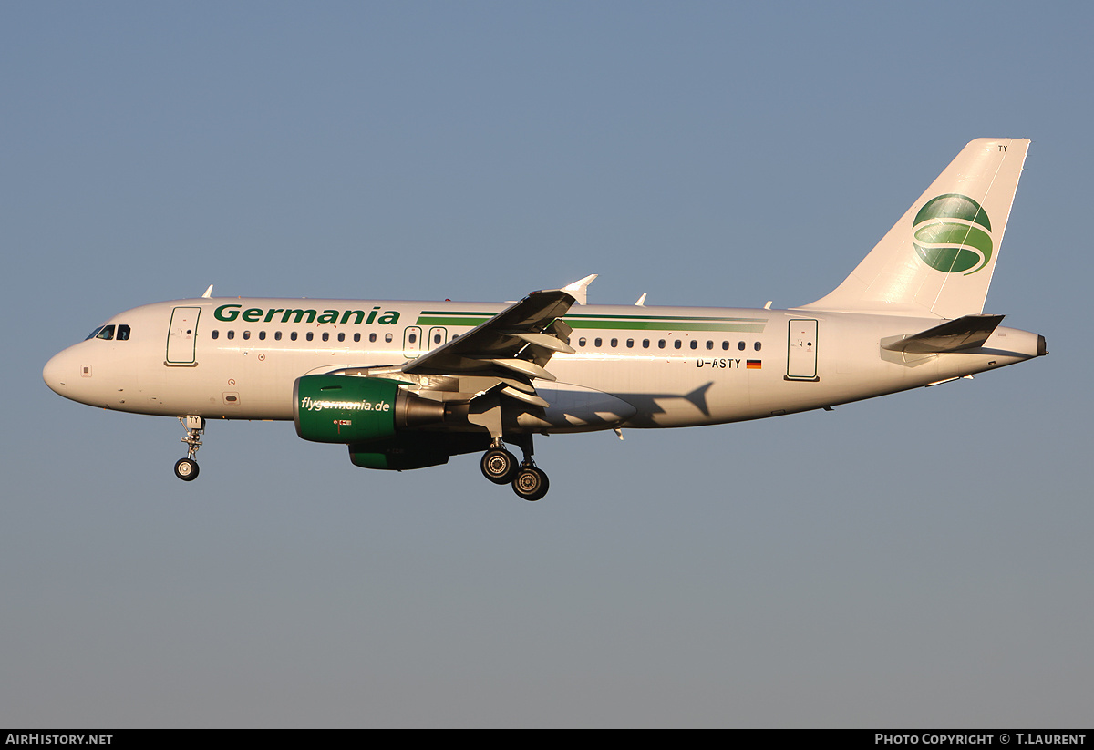 Aircraft Photo of D-ASTY | Airbus A319-112 | Germania | AirHistory.net #268722