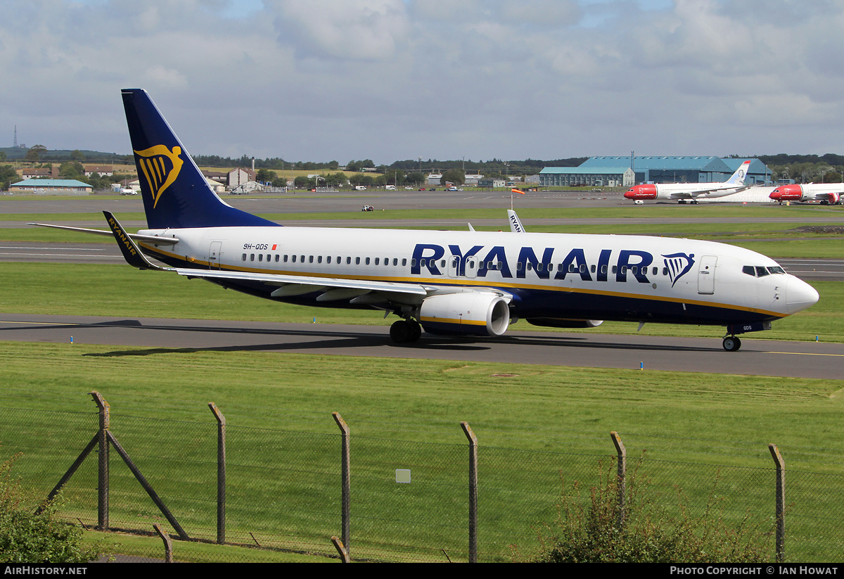 Aircraft Photo of 9H-QDS | Boeing 737-800 | Ryanair | AirHistory.net #268729