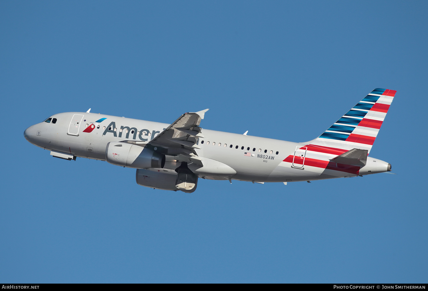 Aircraft Photo of N802AW | Airbus A319-132 | American Airlines | AirHistory.net #268800