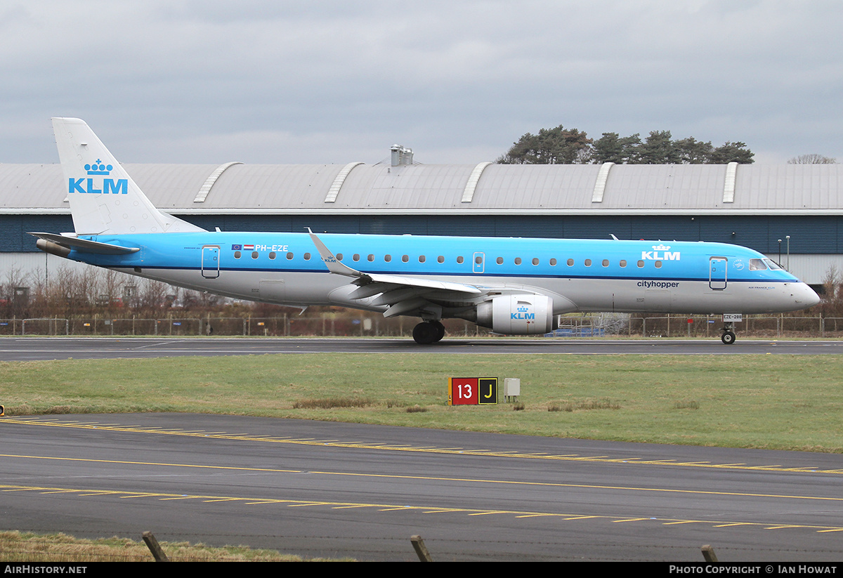 Aircraft Photo of PH-EZE | Embraer 190STD (ERJ-190-100STD) | KLM Cityhopper | AirHistory.net #268801