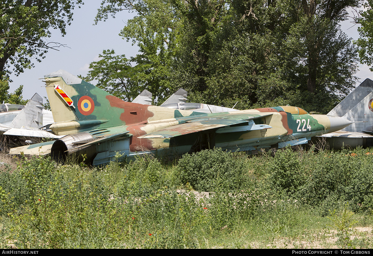 Aircraft Photo of 224 | Mikoyan-Gurevich MiG-23MF | Romania - Air Force | AirHistory.net #268827