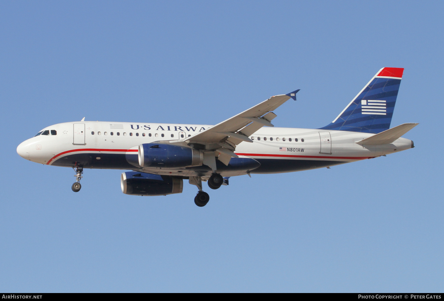Aircraft Photo of N801AW | Airbus A319-132 | US Airways | AirHistory.net #268870