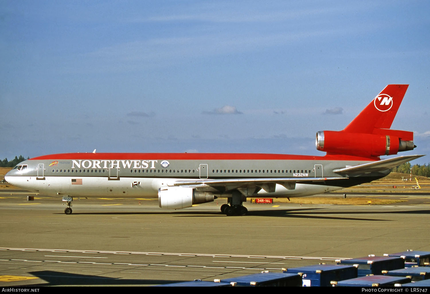 Aircraft Photo of N232NW | McDonnell Douglas DC-10-30 | Northwest Airlines | AirHistory.net #269081