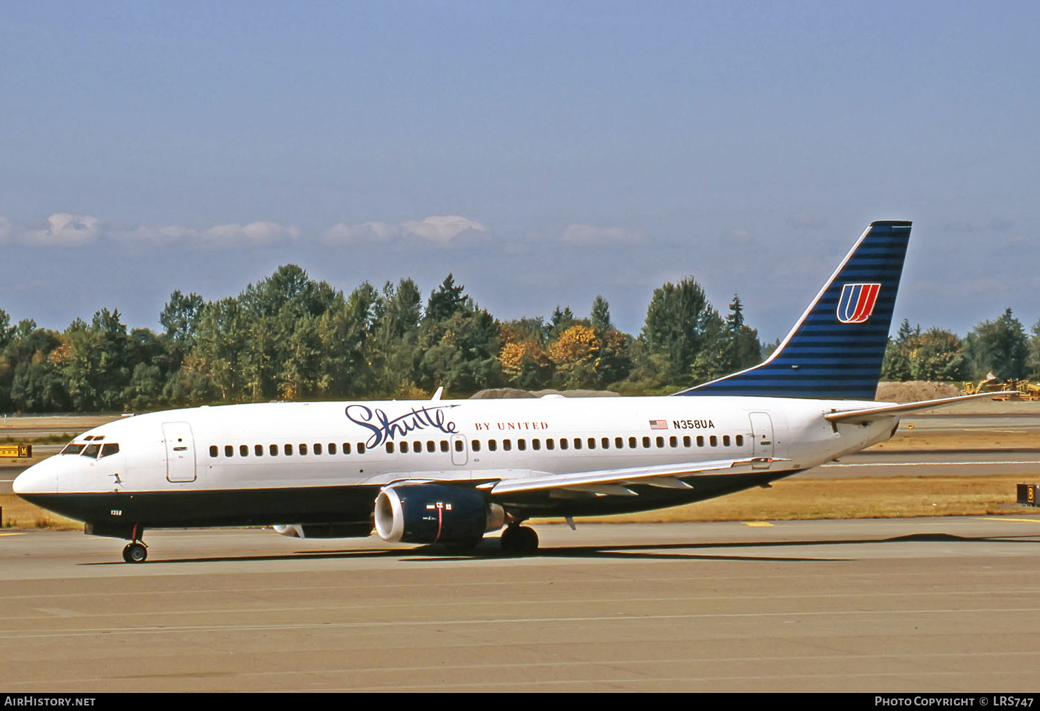 Aircraft Photo of N358UA | Boeing 737-322 | Shuttle by United | AirHistory.net #269205