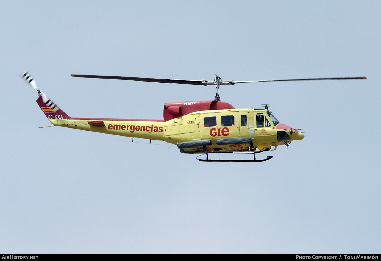 Aircraft Photo of EC-GXA | Bell 212 Twin Two-Twelve | GIE - Grupo de Intervención de Emergencias | AirHistory.net #269274