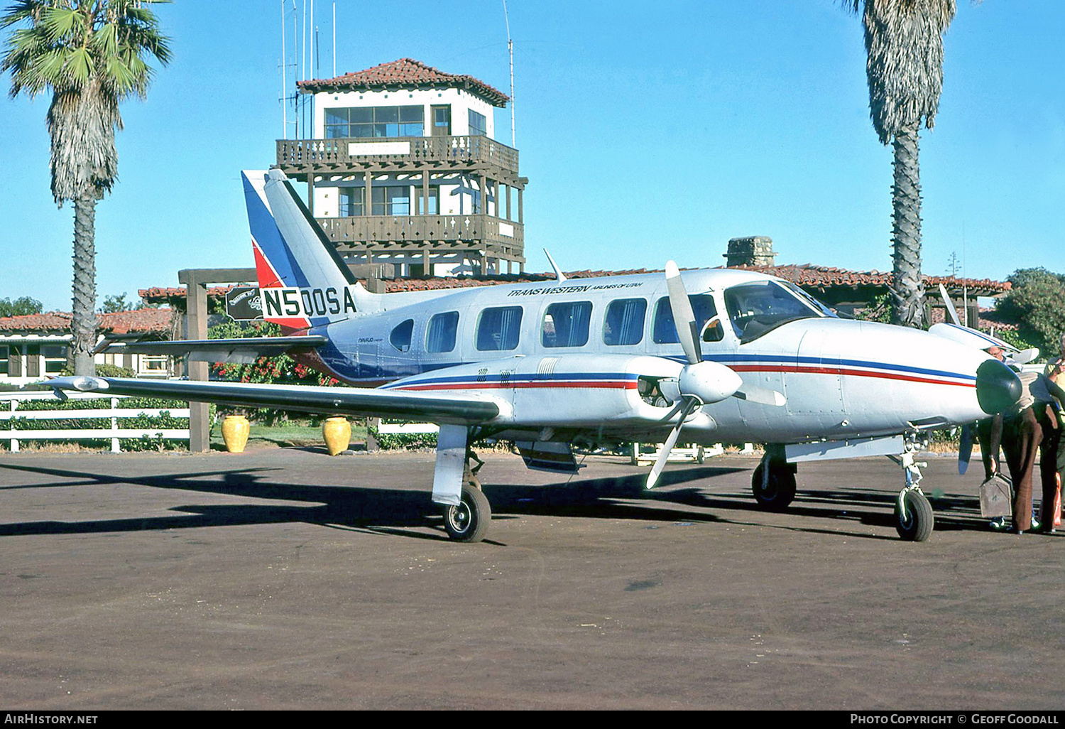 Aircraft Photo of N500SA | Piper PA-31-350 Navajo Chieftain | Transwestern Airlines | AirHistory.net #269276