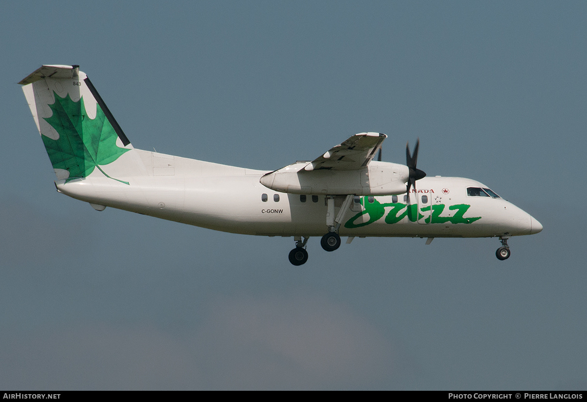 Aircraft Photo of C-GONW | De Havilland Canada DHC-8-102 Dash 8 | Air Canada Jazz | AirHistory.net #269307