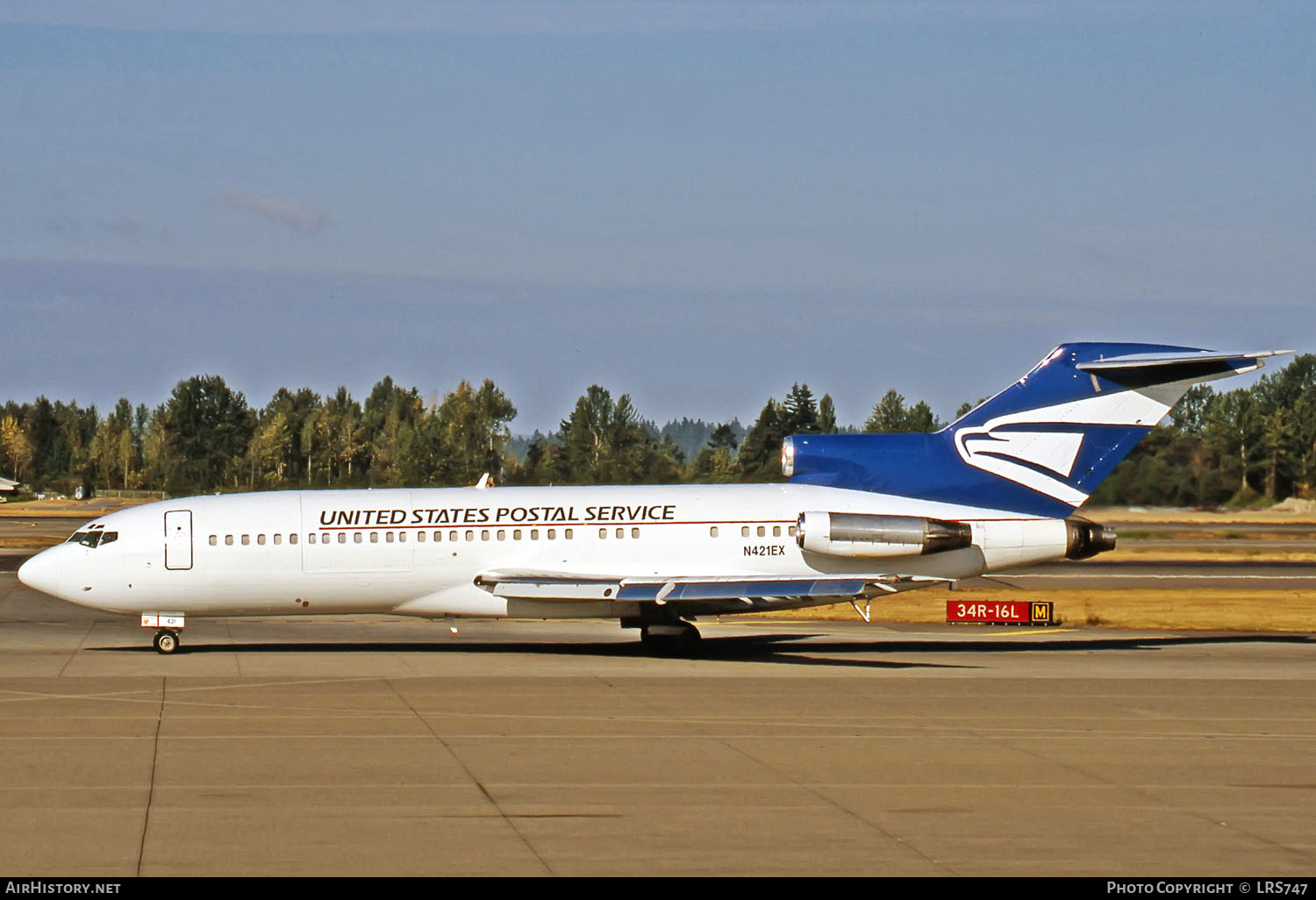 Aircraft Photo of N421EX | Boeing 727-22C | United States Postal Service | AirHistory.net #269349