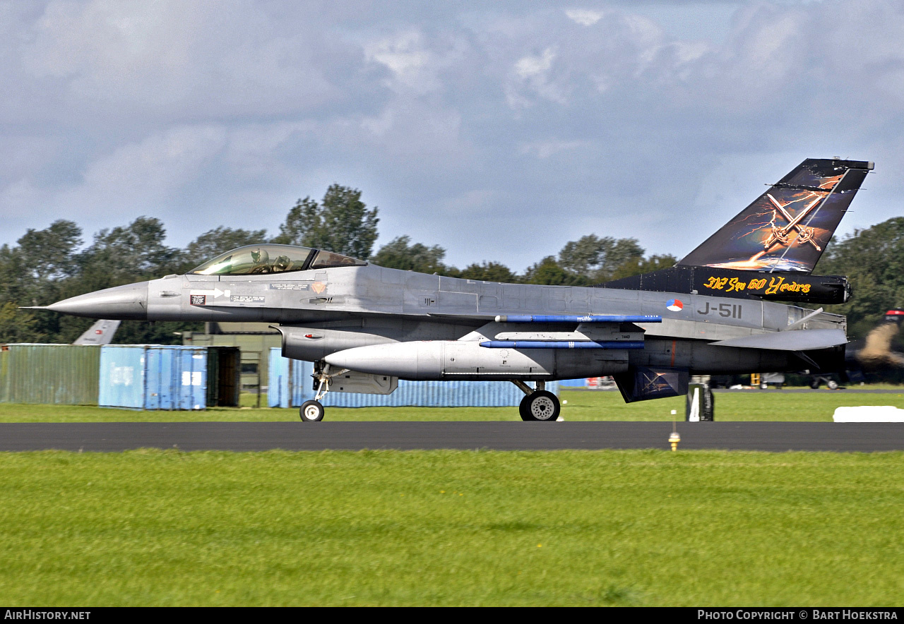 Aircraft Photo of J-511 | General Dynamics F-16AM Fighting Falcon | Netherlands - Air Force | AirHistory.net #269353