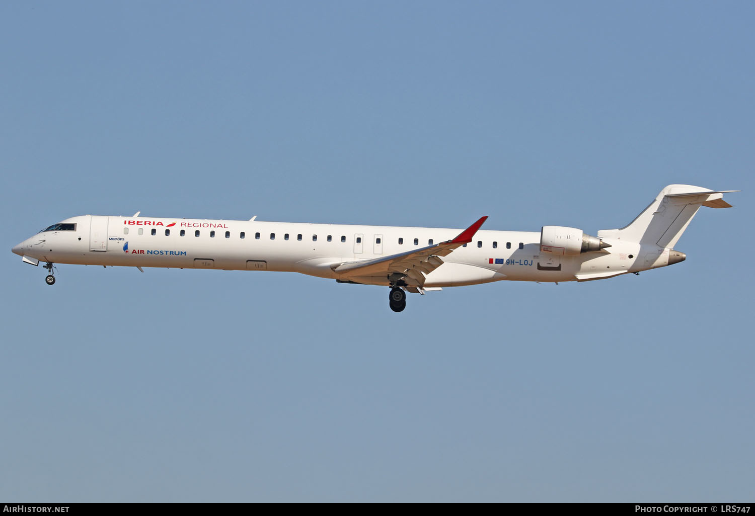 Aircraft Photo of 9H-LOJ | Bombardier CRJ-1000 (CL-600-2E25) | Air Nostrum | AirHistory.net #269406