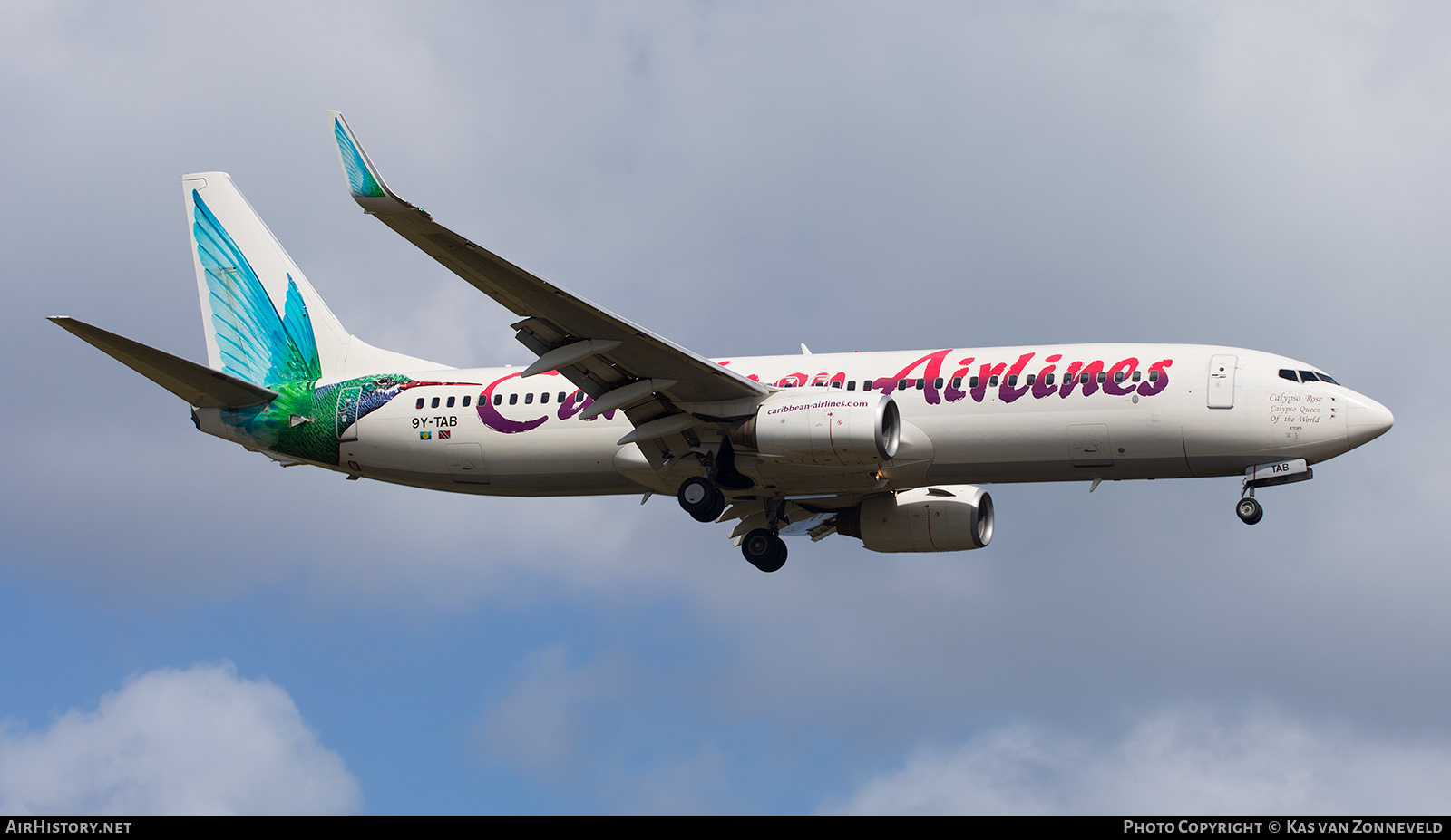 Aircraft Photo of 9Y-TAB | Boeing 737-8Q8 | Caribbean Airlines | AirHistory.net #269429
