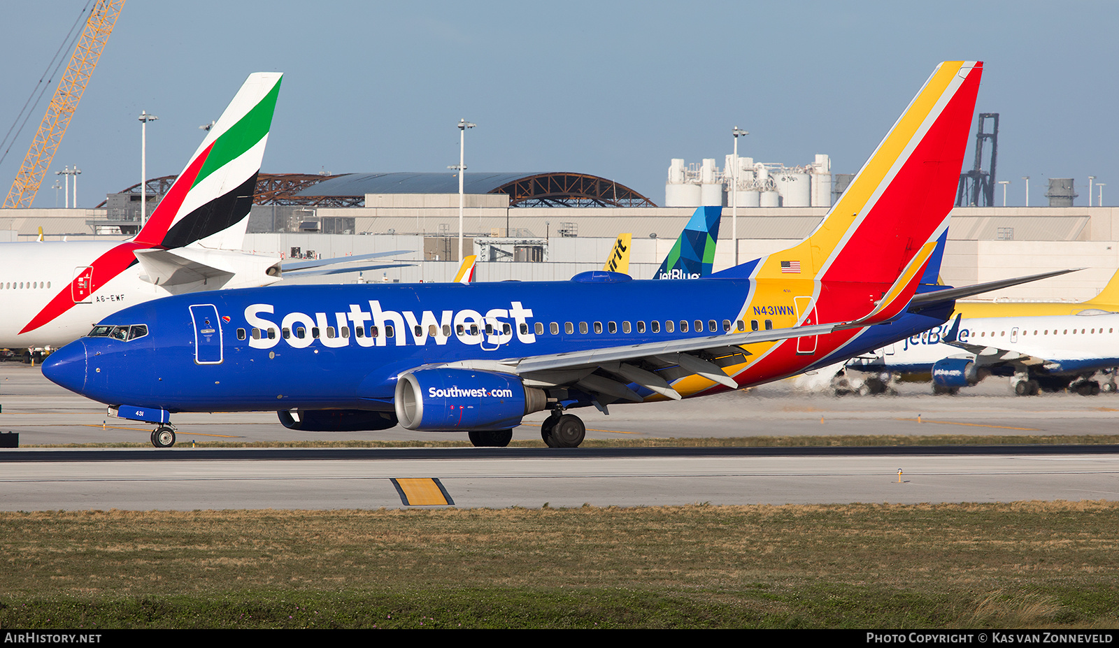 Aircraft Photo of N431WN | Boeing 737-7H4 | Southwest Airlines | AirHistory.net #269533