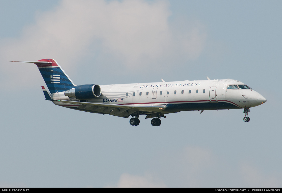 Aircraft Photo of N455AW | Bombardier CRJ-200LR (CL-600-2B19) | US Airways Express | AirHistory.net #269708