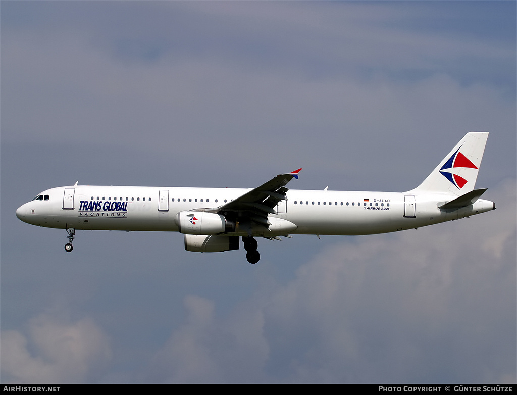 Aircraft Photo of D-ALAQ | Airbus A321-231 | Trans Global Vacations | AirHistory.net #269743